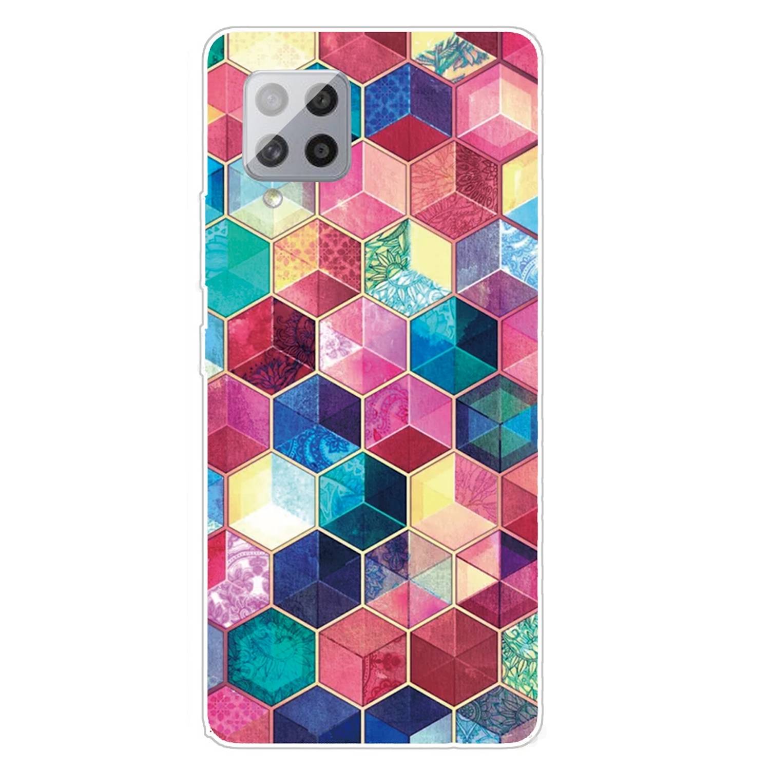 Für Samsung Galaxy A42 5G Silikon Case TPU Six Sides Schutz Muster Tasche Hülle Cover Etuis Zubehör