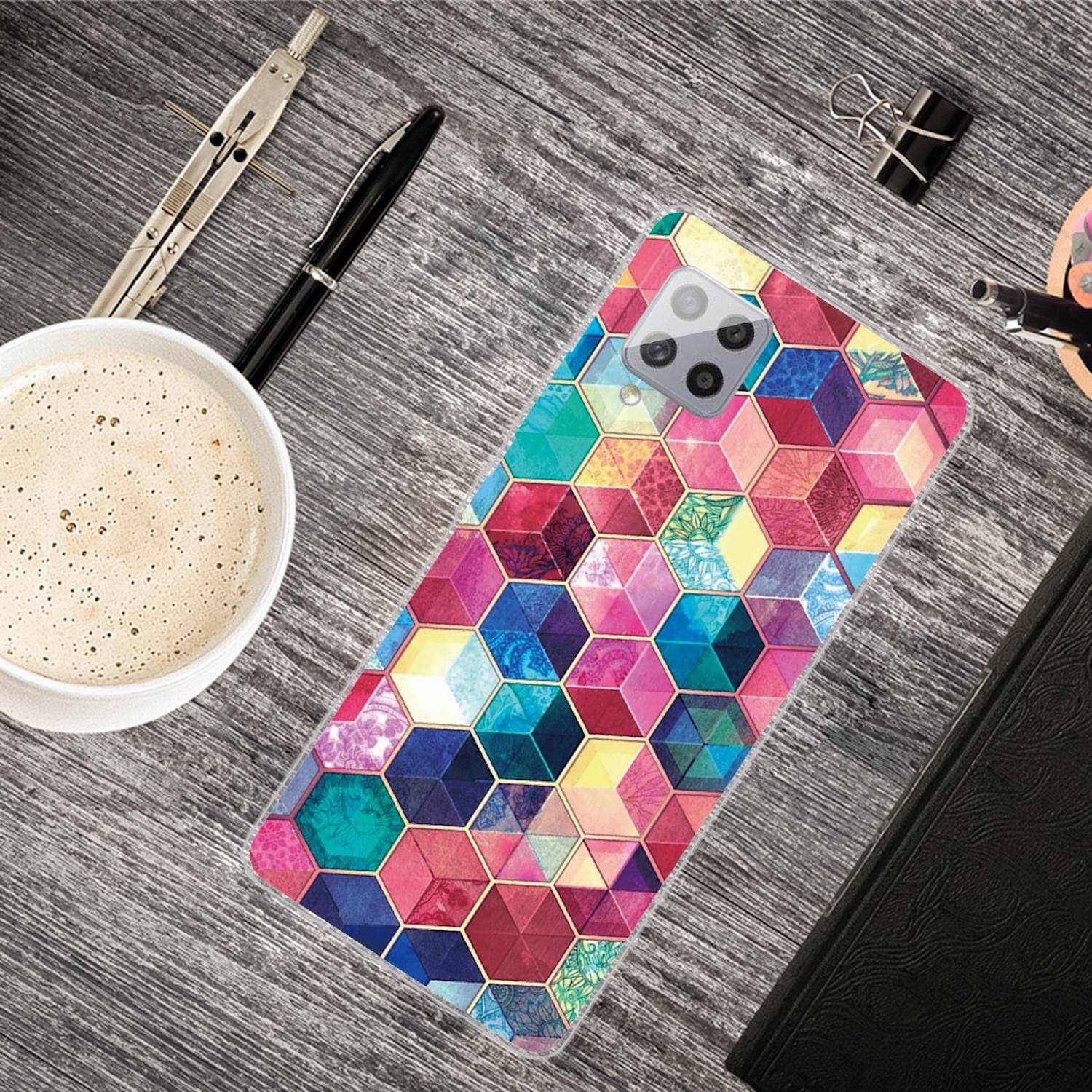 Für Samsung Galaxy A42 5G Silikon Case TPU Six Sides Schutz Muster Tasche Hülle Cover Etuis Zubehör