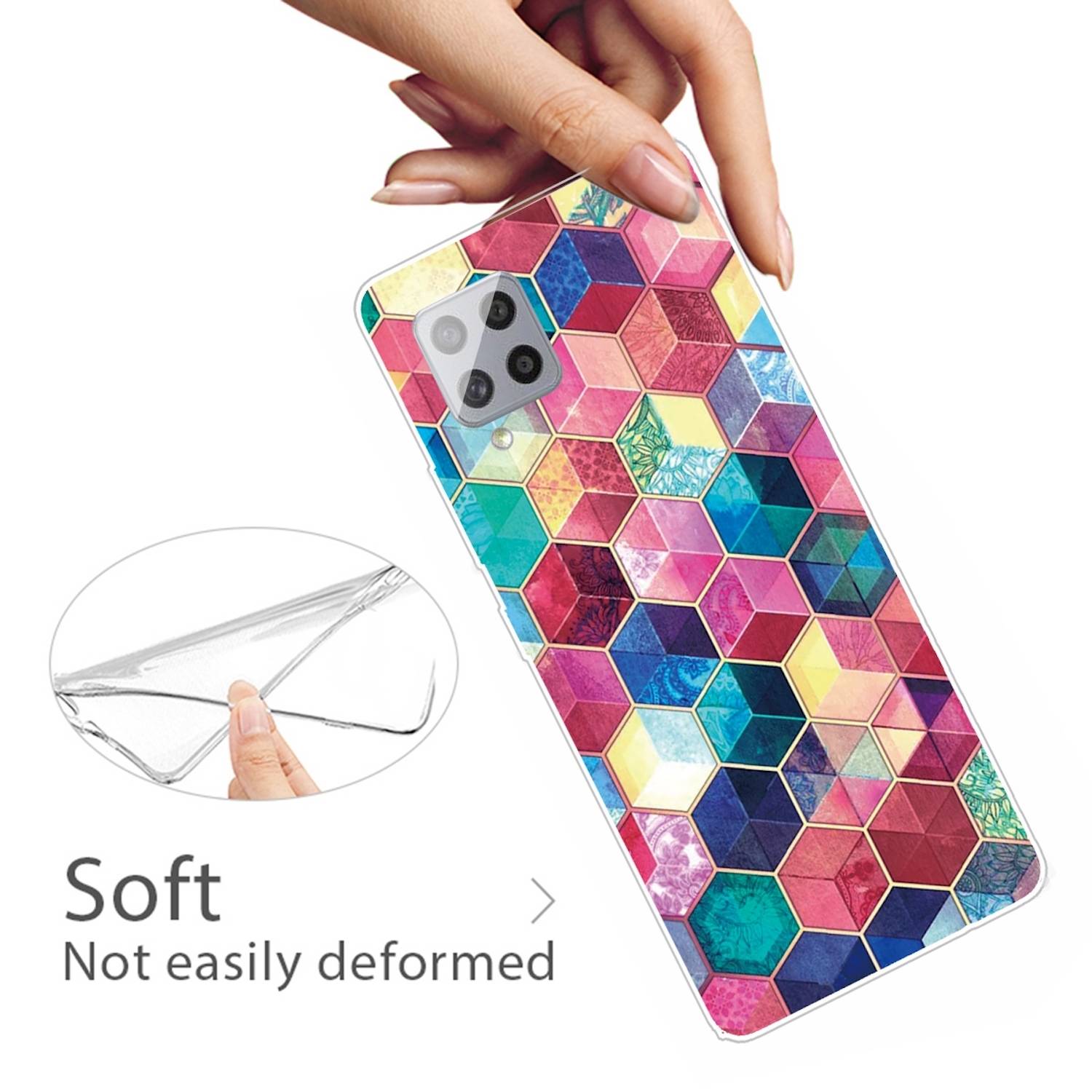 Für Samsung Galaxy A42 5G Silikon Case TPU Six Sides Schutz Muster Tasche Hülle Cover Etuis Zubehör