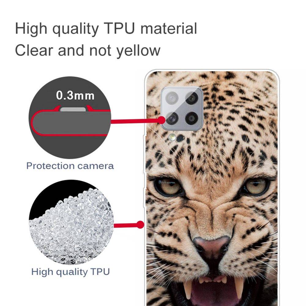 Für Samsung Galaxy A42 5G Silikon Case TPU Jaguar Schutz Muster Tasche Hülle Cover Etuis Zubehör