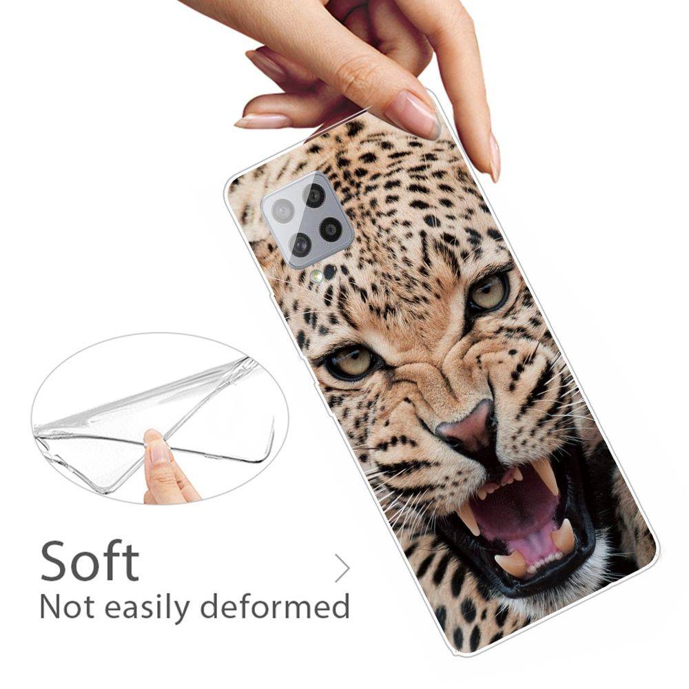 Für Samsung Galaxy A42 5G Silikon Case TPU Jaguar Schutz Muster Tasche Hülle Cover Etuis Zubehör