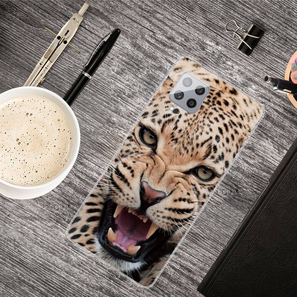 Für Samsung Galaxy A42 5G Silikon Case TPU Jaguar Schutz Muster Tasche Hülle Cover Etuis Zubehör
