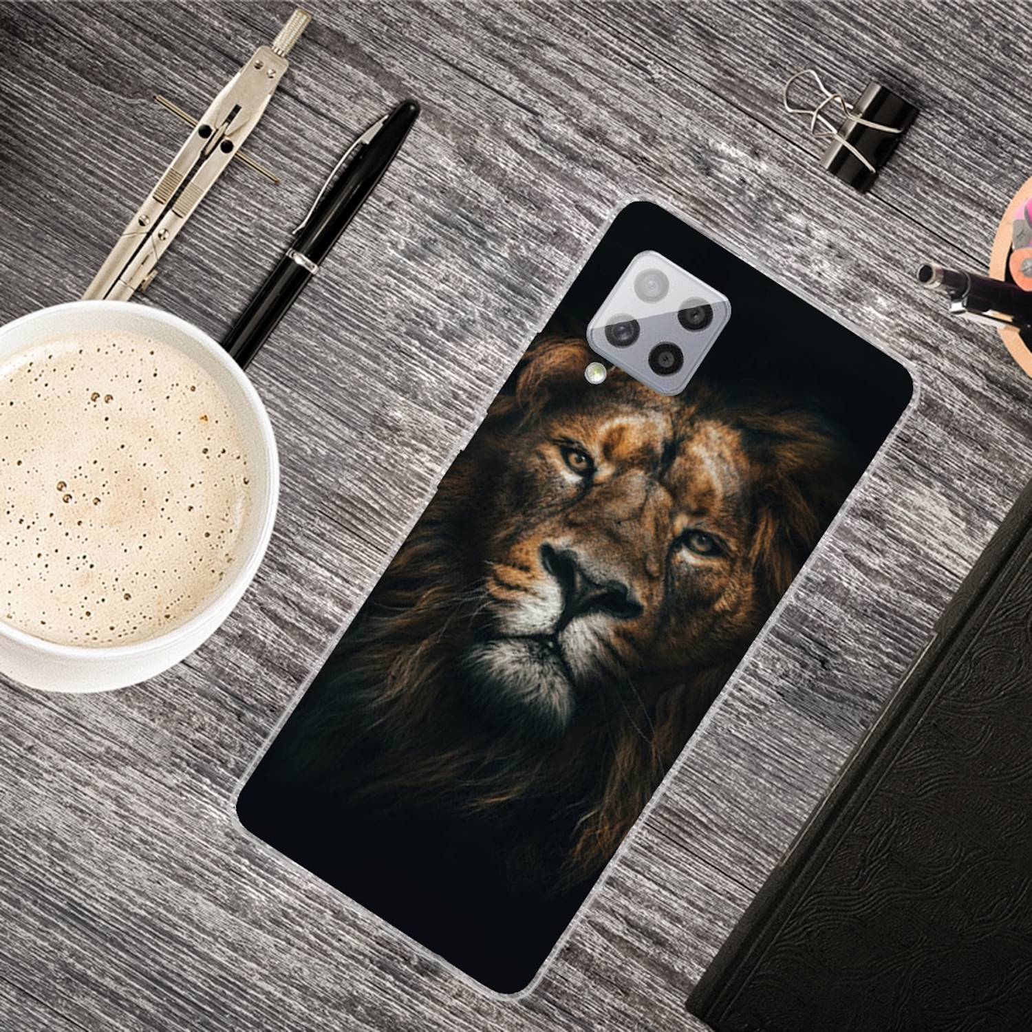 Für Samsung Galaxy A42 5G Silikon Case TPU Löwe Schutz Muster Tasche Hülle Cover Etuis Zubehör