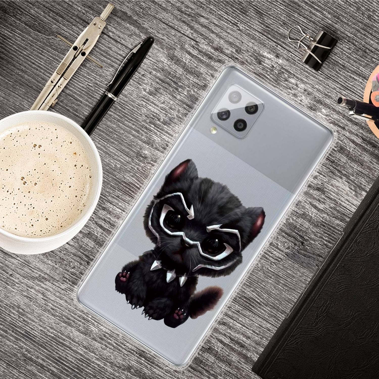 Für Samsung Galaxy A42 5G Silikon Case TPU Panther Schutz Muster Tasche Hülle Cover Etuis Zubehör