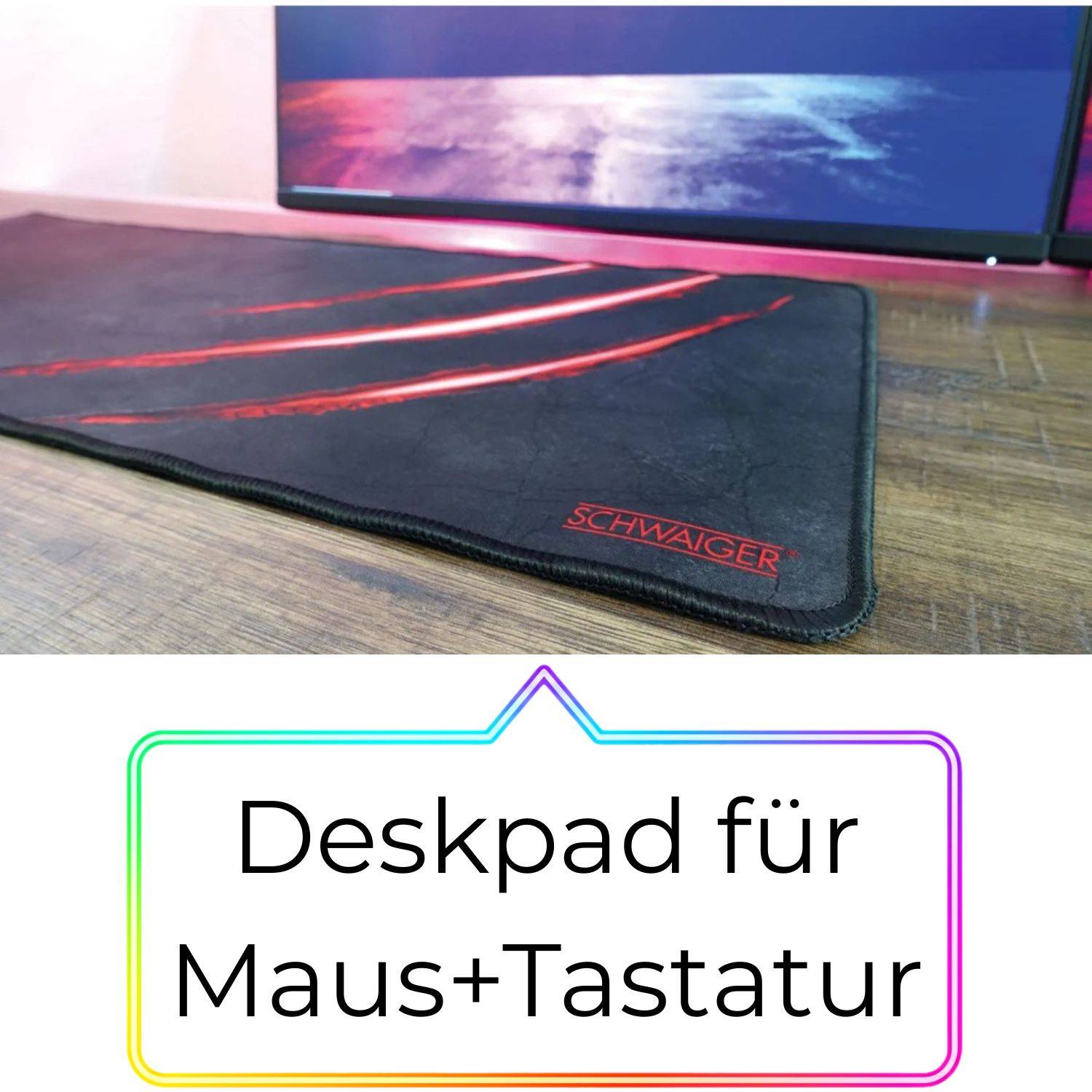 Gaming Deskpad Mauspad XXL Stoff 750x300mm