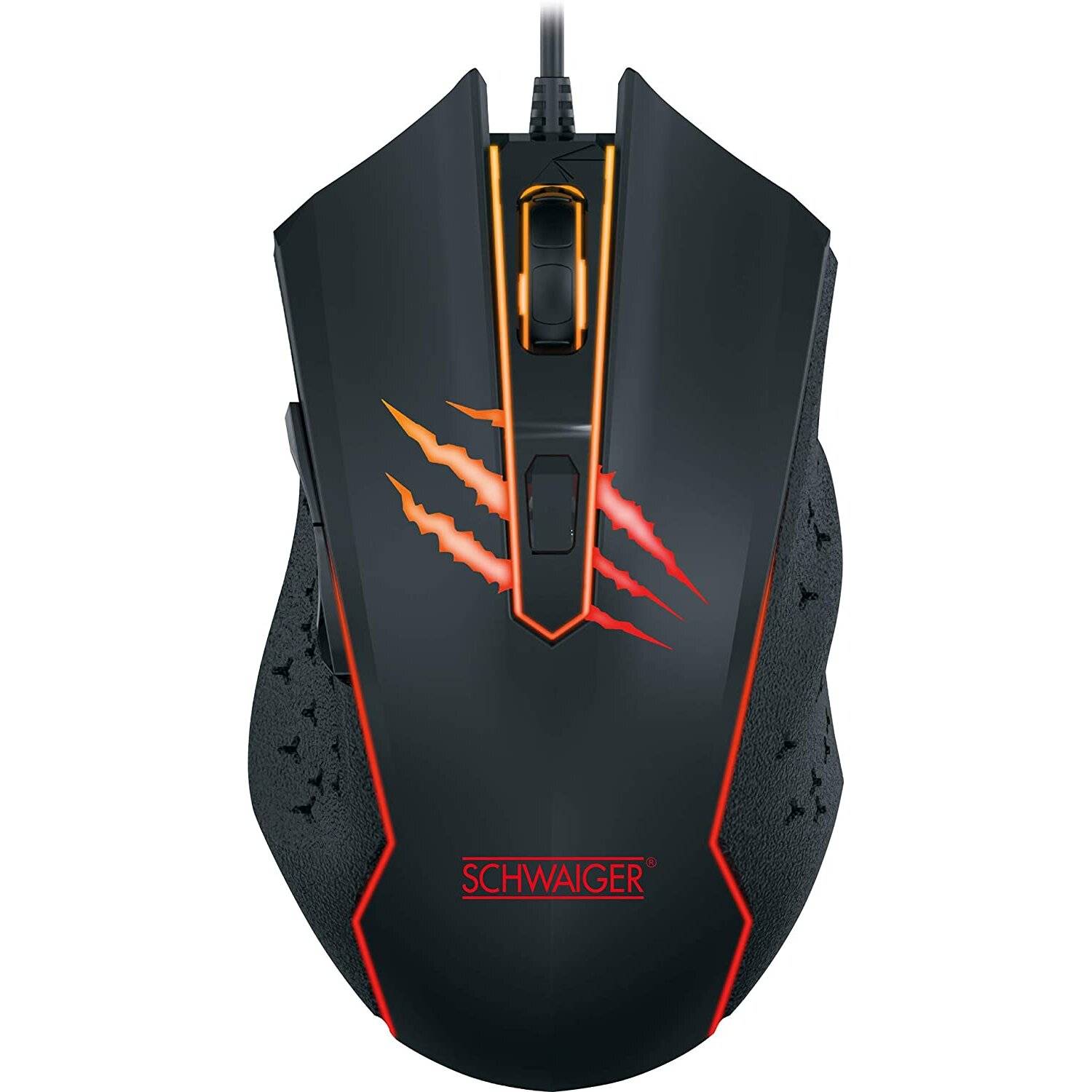 SCHWAIGER -GM3000- Gaming Maus | RGB Beleuchtung | ernonomischer Form | mit 6 Tasten | schwarz
