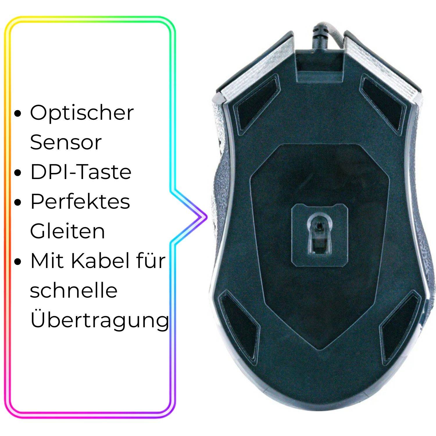 Gaming Maus Optisch RGB LED Beleuchtung