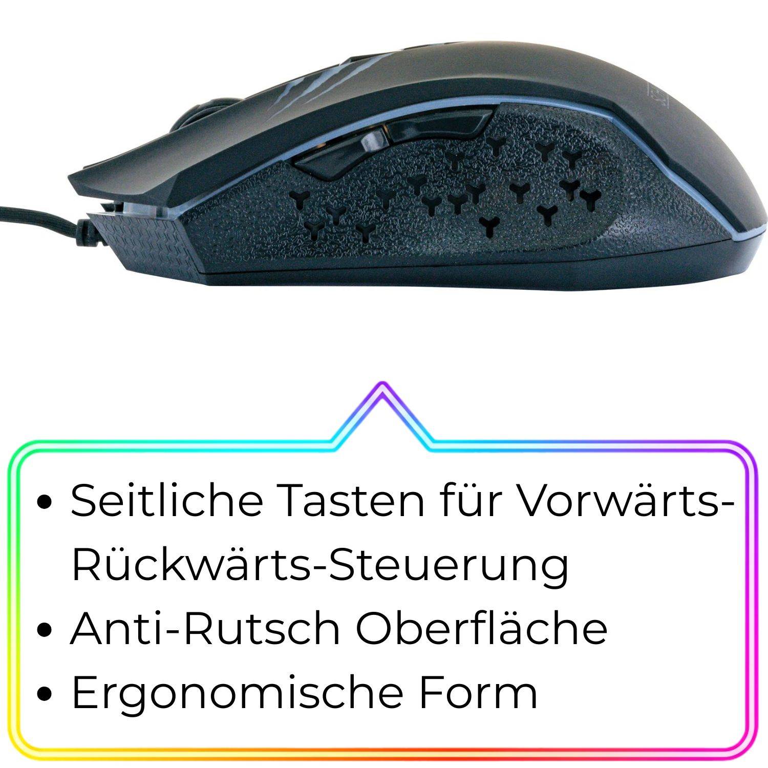 Gaming Maus Optisch RGB LED Beleuchtung