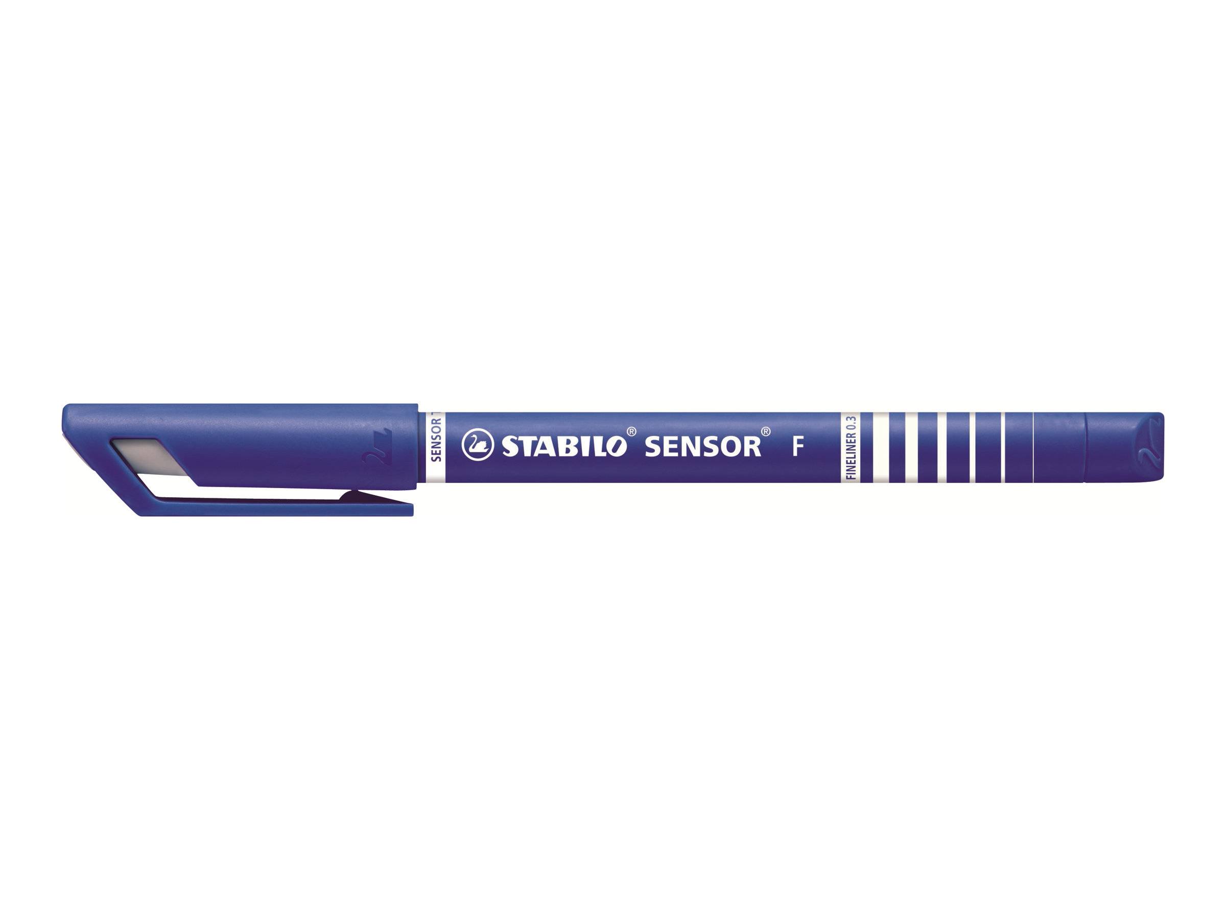 STABILO SENSOR - Fineliner - Schwarz, Rot, Blau, Grün - 0.3 mm - fein (Packung mit 4)