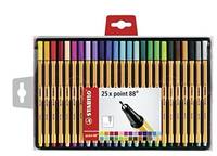STABILO point 88 - Fineliner - gemischte Farben - 0.4 mm - fein (Packung mit 25)