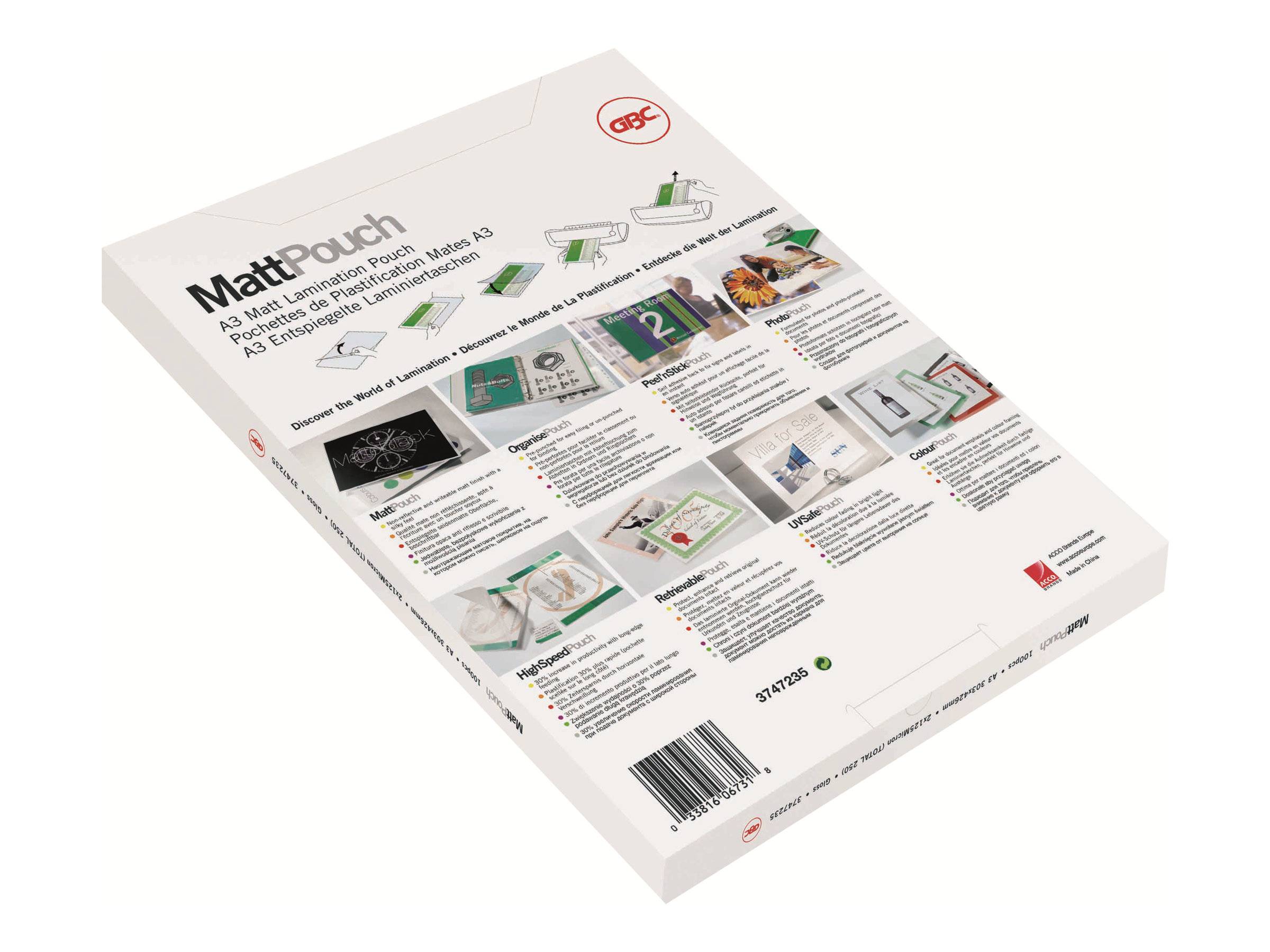 GBC - 75 Mikron - 100er-Pack - Matte - 216 x