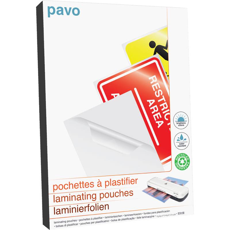 pavo Laminierfolientasche, DIN A4, glänzend, 150 mic