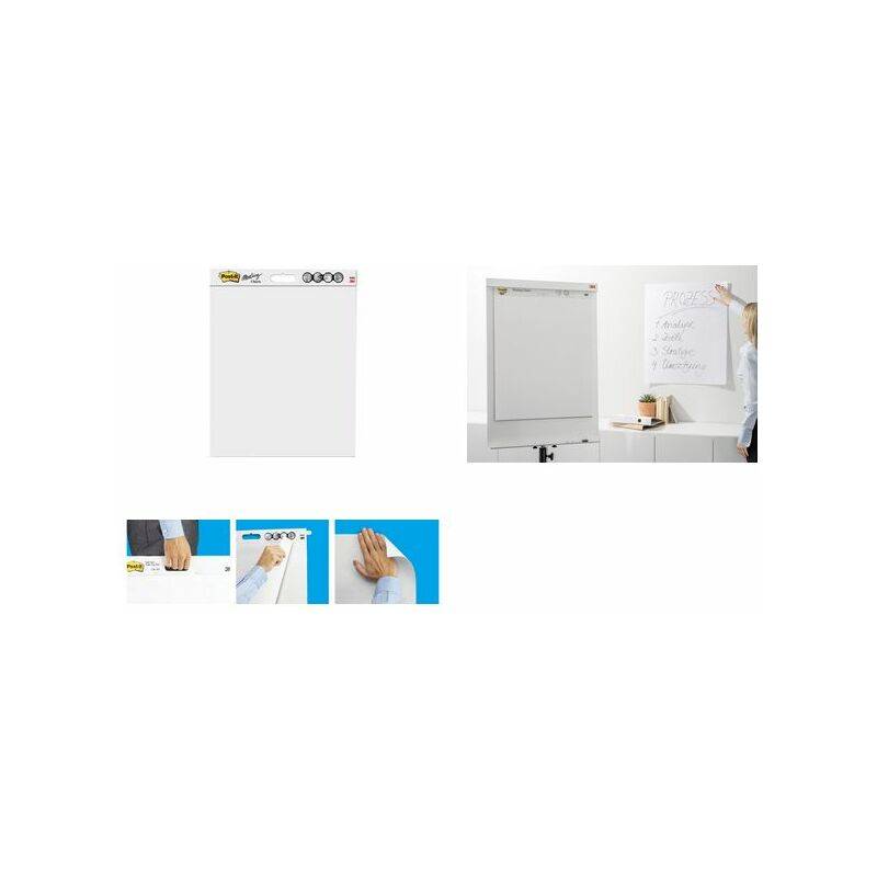 Post-it Meeting Charts Block, 635 x 762 mm, weiß, 2+1 gratis