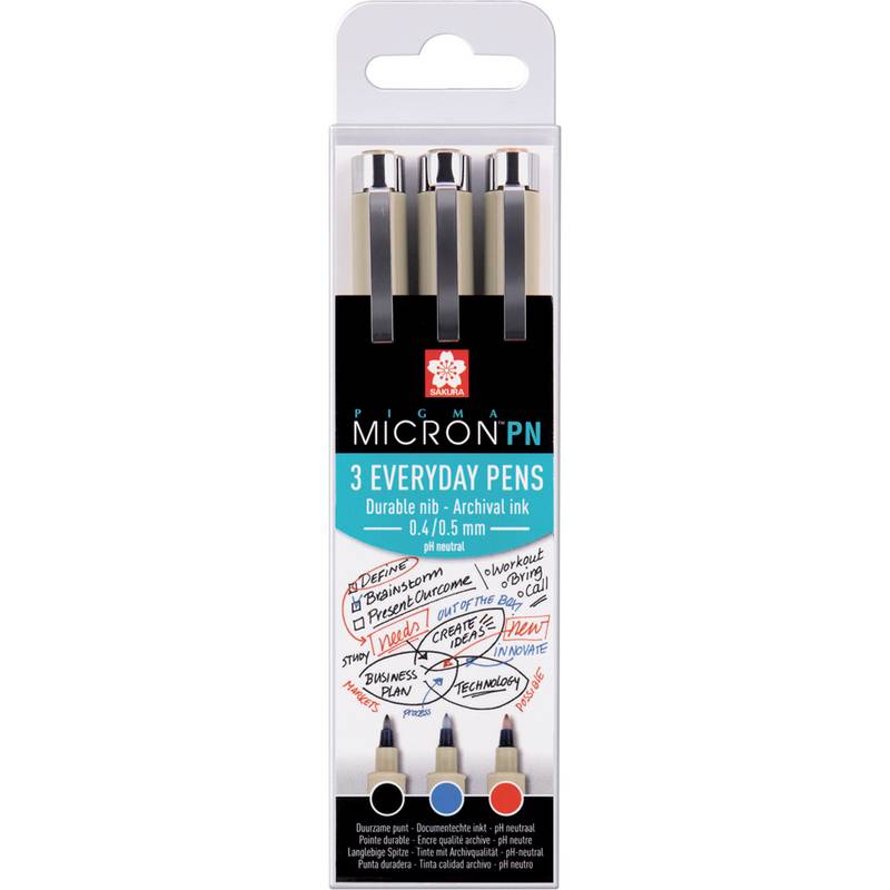 SAKURA Fineliner Pigma Micron PN, 3er Office-Set