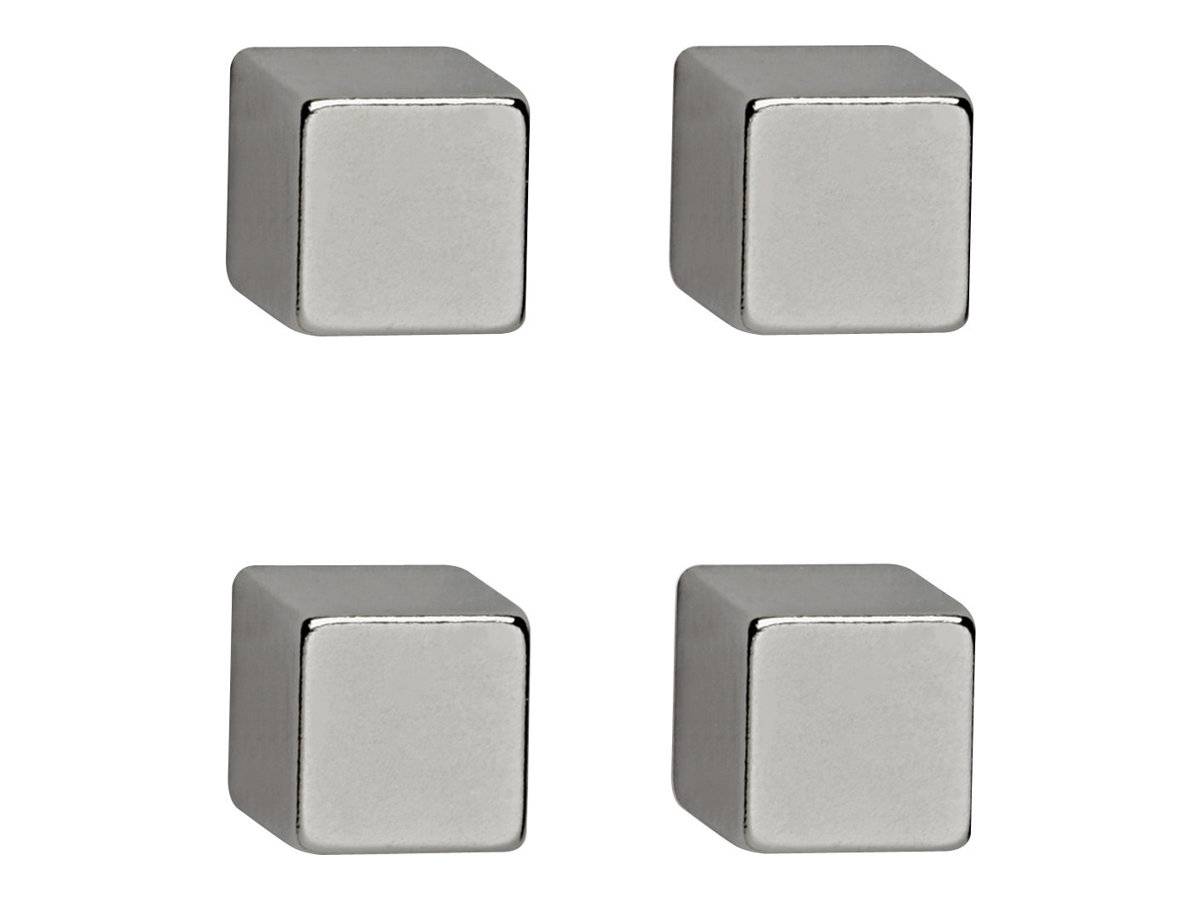 Jakob Maul GmbH Maul - Magnet - 1 x 1 x 1 cm - vernickelt (Packung mit 4)