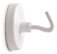 JAKOB MAUL - MAUL Kraftmagnet mit Haken, Drinnen, Universalhaken, Weiß, Metall, 6 kg, 3,6 cm