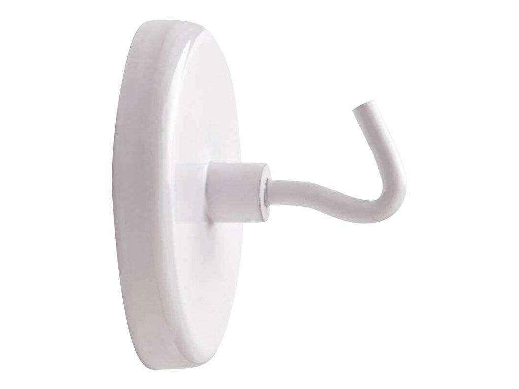 JAKOB MAUL - Maul - Hakenmagnet - 4,7 cm Durchmesser - weiß (Packung mit 5)