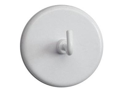 JAKOB MAUL - Maul - Hakenmagnet - 4,7 cm Durchmesser - weiß (Packung mit 5)