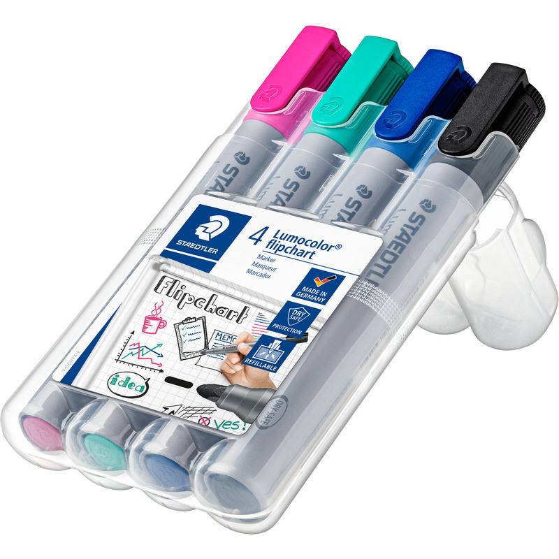 STAEDTLER Lumocolor Flipchart-Marker 356, 4er Etui