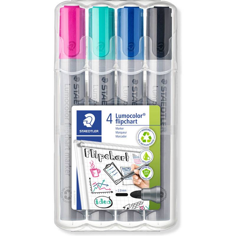 STAEDTLER Lumocolor Flipchart-Marker 356, 4er Etui