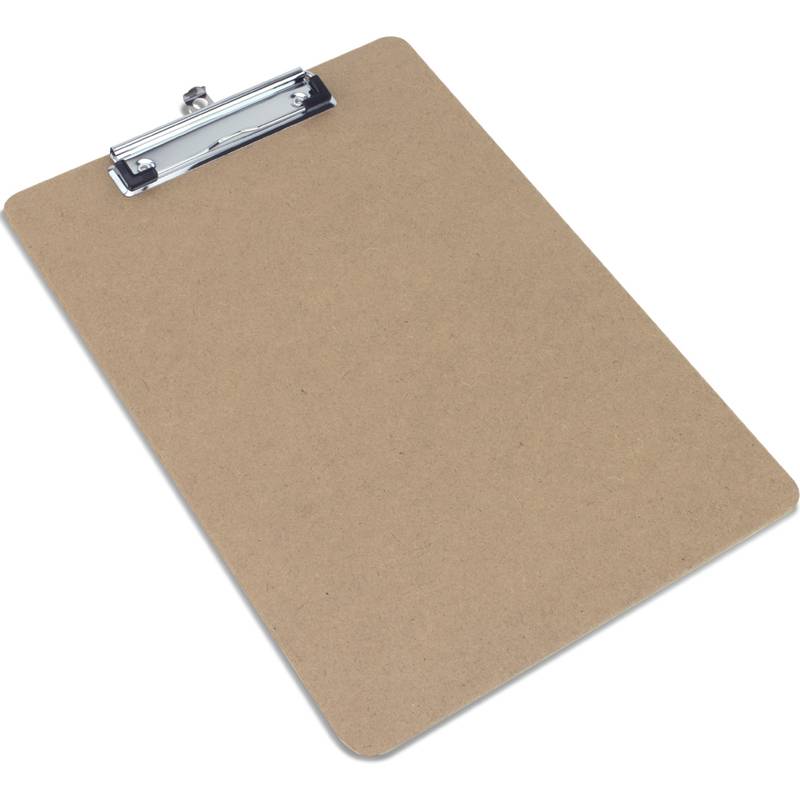RAPESCO Klemmbrett, Hartfaser, DIN A4, braun, Klemmbügel