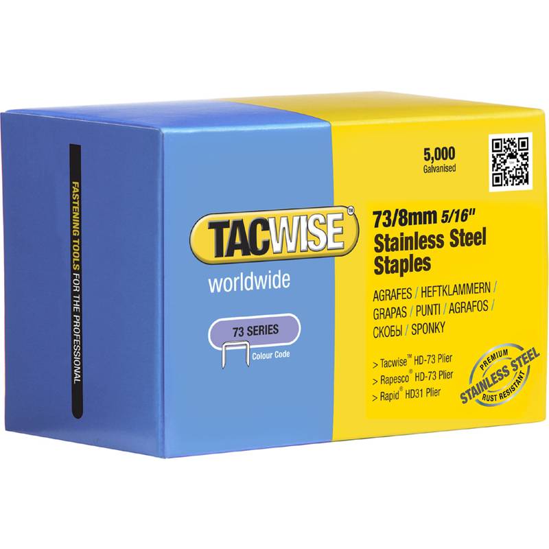 TACWISE Heftklammern 73/8 mm, Edelstahl, 5.000 Stück