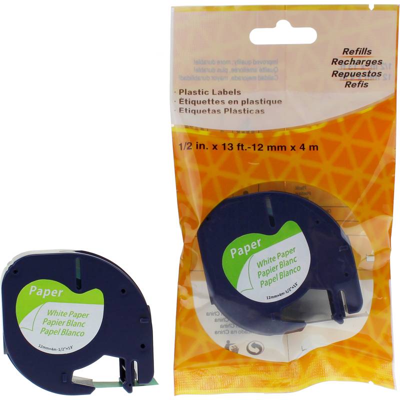 rillprint Schriftbandkassette, schwarz/weiß, 12 mm x 4 m