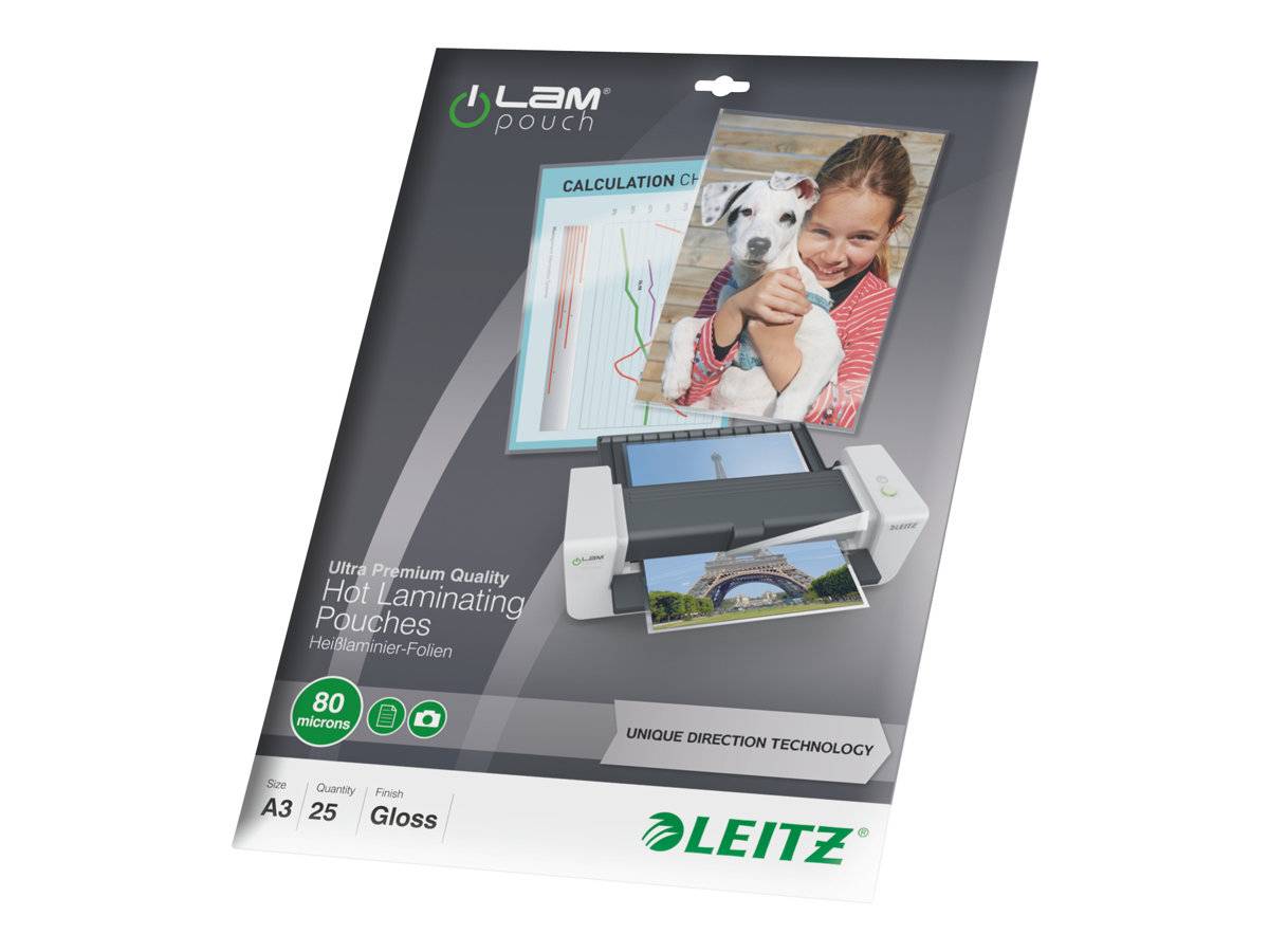 ESSELTE LEITZ - Leitz - Glänzend, kristallklar - A3 (297 x 420