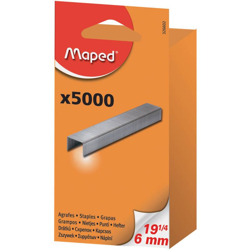 Maped Heftklammern 19 1/4, 6 mm, verzinkt, Großpackung