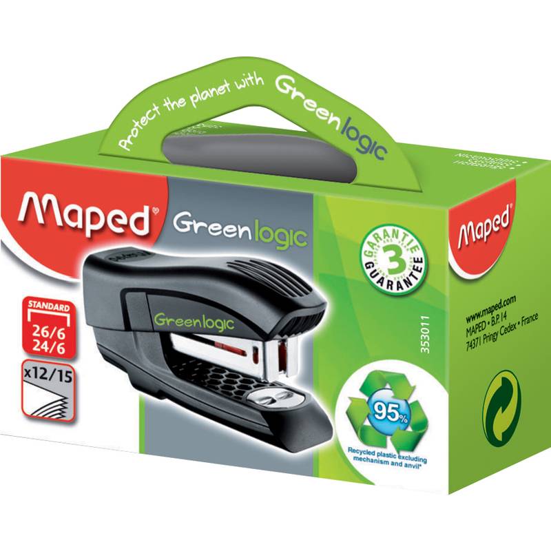 Maped Heftgerät Mini Standard Greenlogic, schwarz