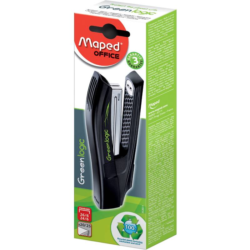 Maped Heftgerät Full Strip Greenlogic, schwarz