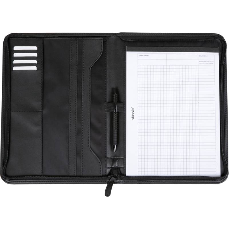 Alassio Reißverschlussmappe LORENZO, A4, schwarz