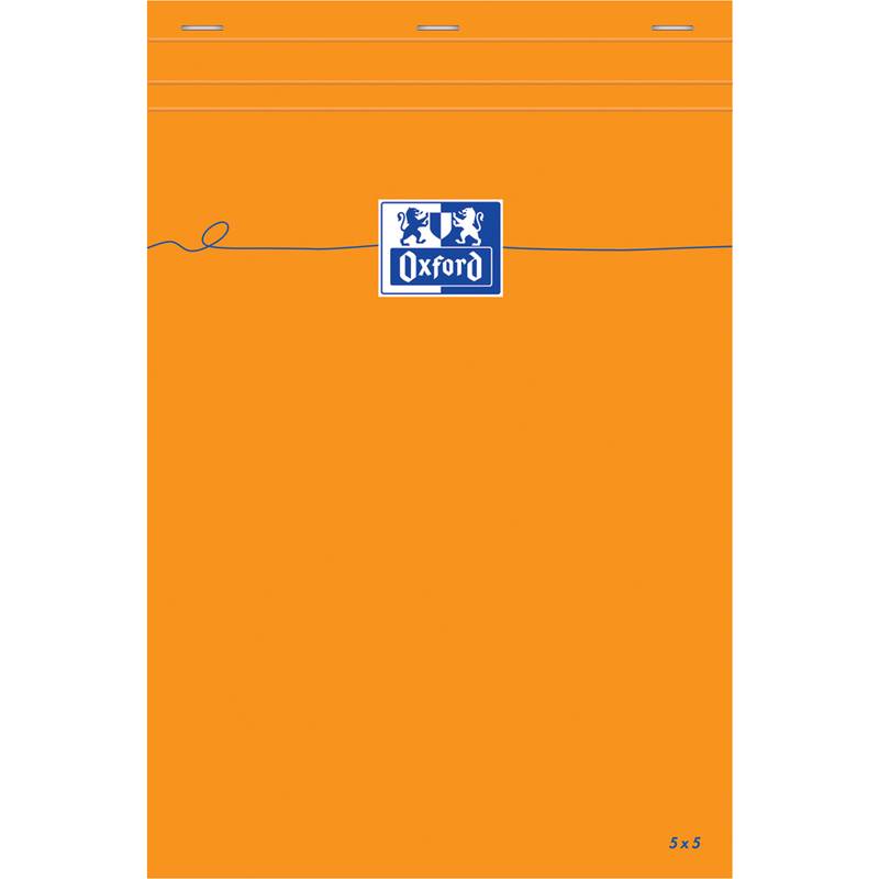 Oxford Notizblock, 210 x 315, kariert, 80 Blatt, orange