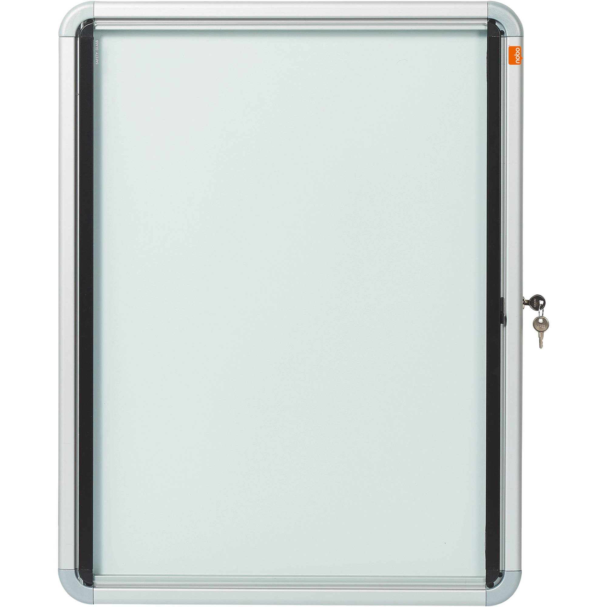 Nobo Schaukasten 1902557 53,2x69,2x 3,7cm innen 4 x DIN A4 weiß/silber