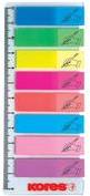 Kores Pagemarker ''Sign Here''- Folie, 12 x 45 mm, 8x 25 Blatt transparent farbig Streifen mit Symbol 'Sign Herre'