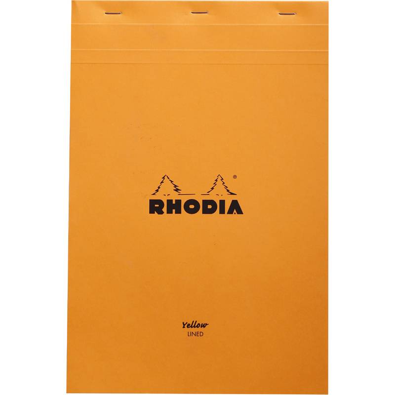 RHODIA Notizblock No. 19 Yellow, DIN A4+, liniert, orange