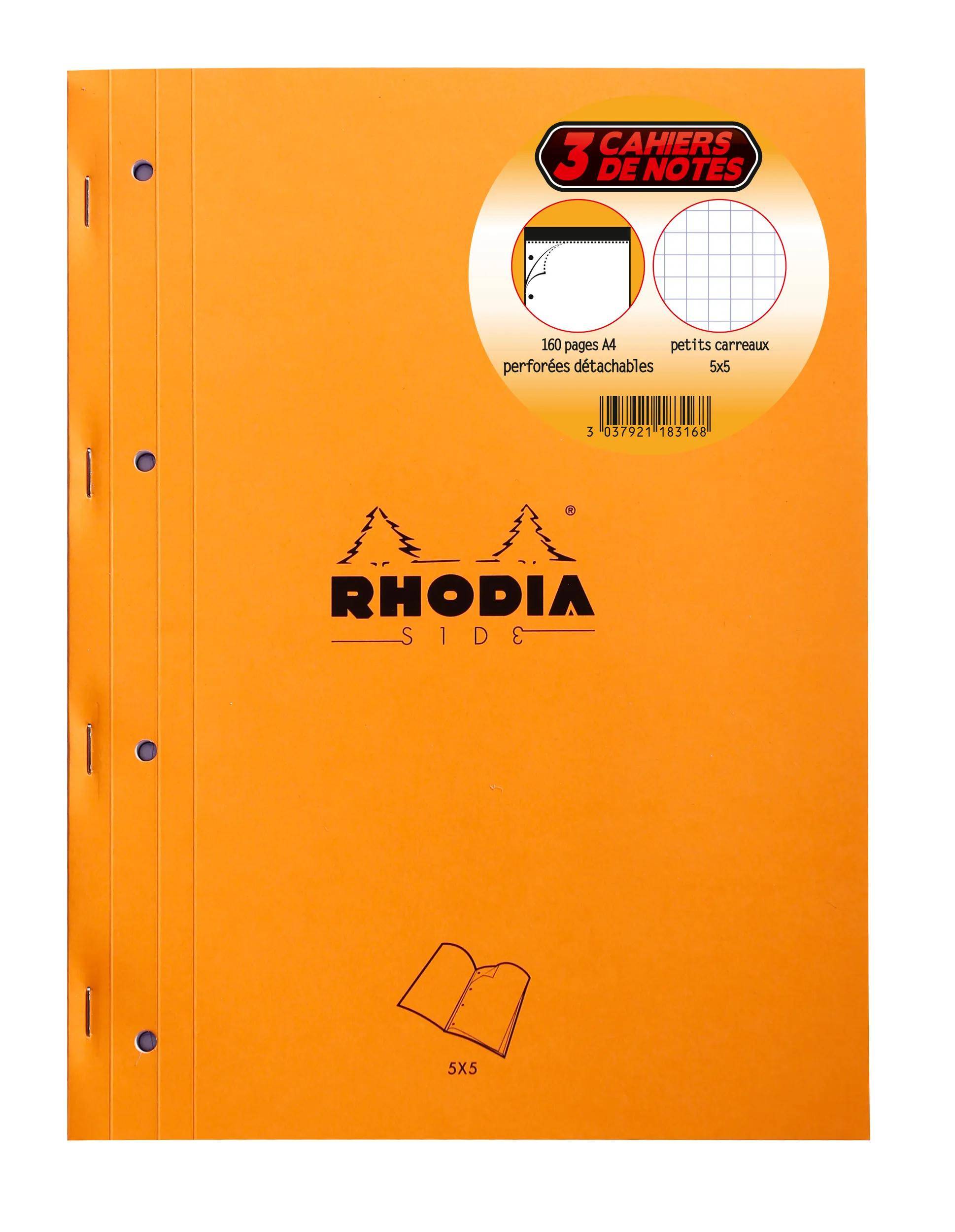 Rhodia Set 3 Notizblöcke geheftet A4 kar 80Bl - Orange 118316C