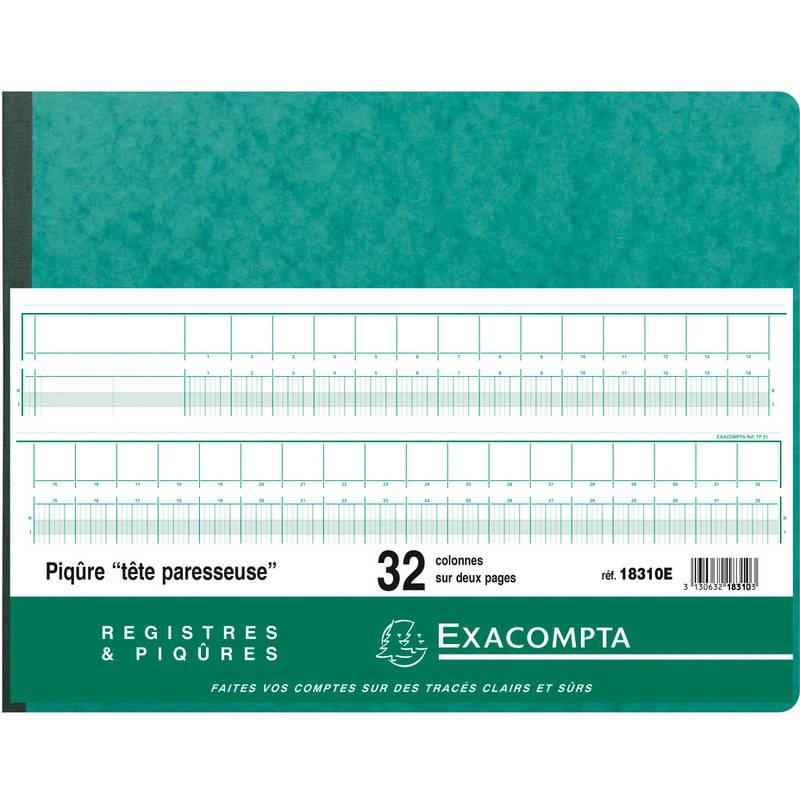 EXACOMPTA Spaltenbuch, 32 Spalten auf 2 Seiten, 35 Zeilen