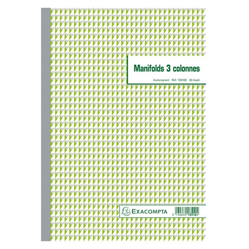 EXACOMPTA Manifold 3 colonnes, 297 x 210 mm, dupli