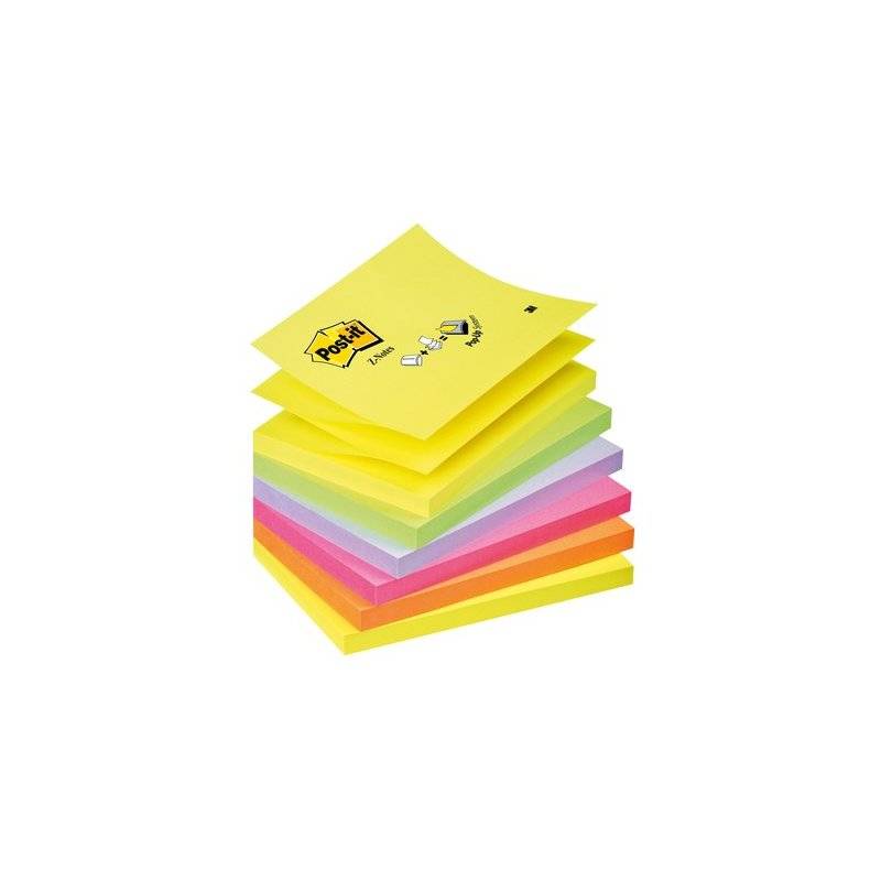 Post-it Haftnotizen Z-Notes, 127 x 76 mm, 6-farbig