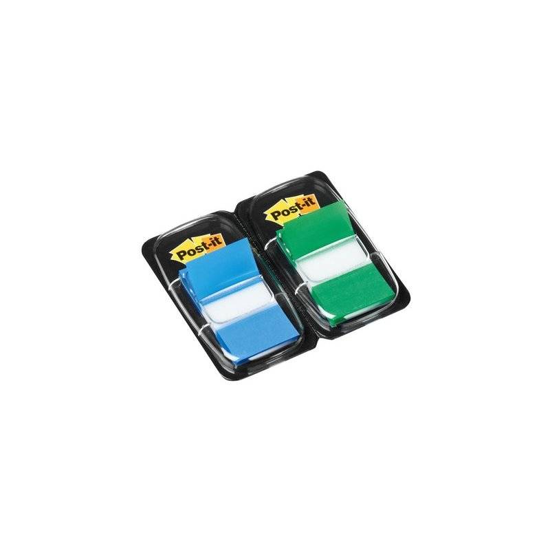 Post-it Haftmarker Index, 25,4 x 43,2 mm, grün/blau, Vorteil