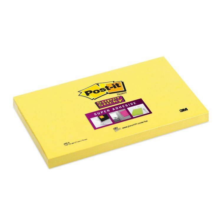 Post-it® Super Sticky Haftnotizen extrastark 655-S gelb, 12 Blöcke