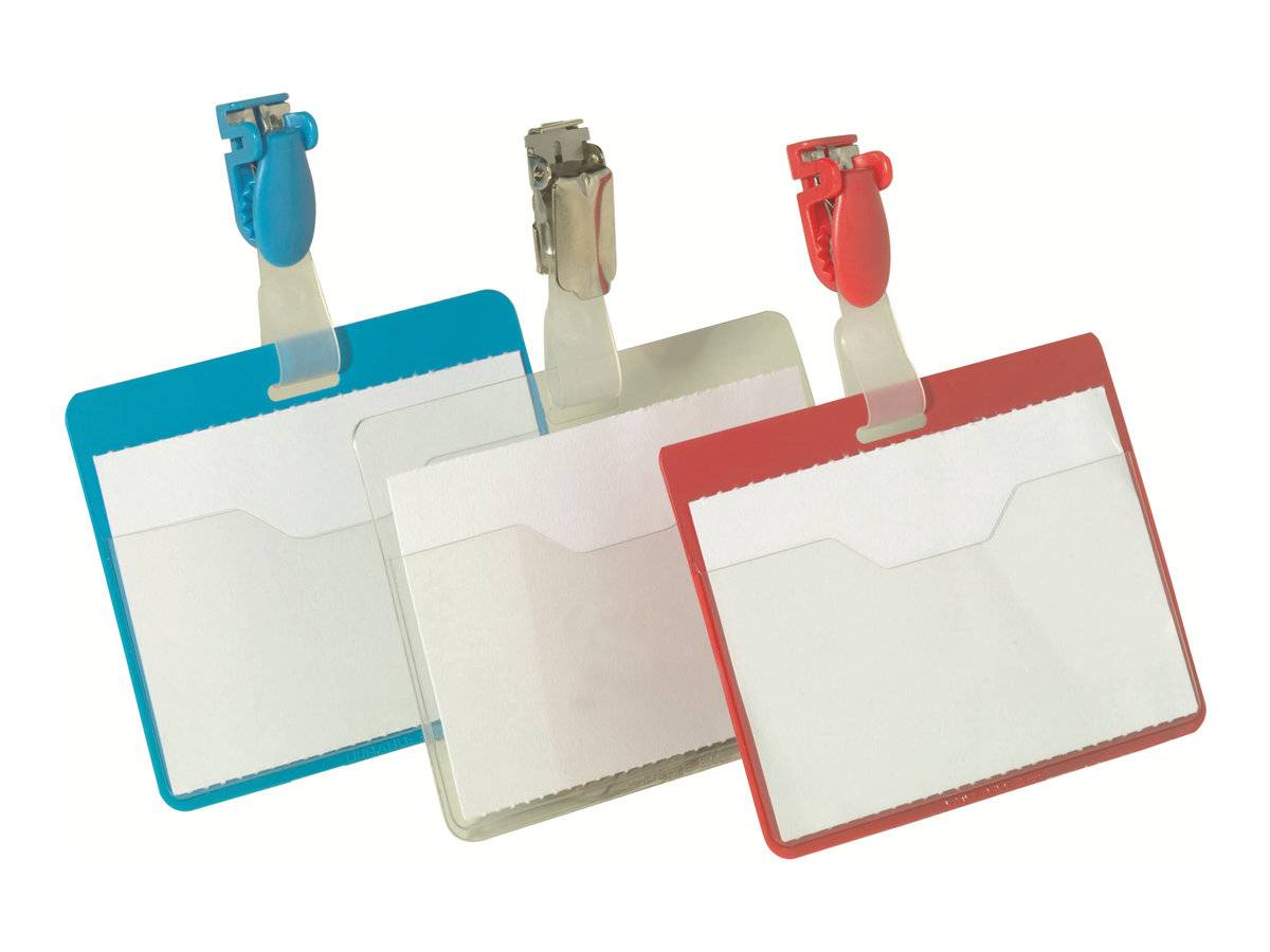 DURABLE - Namensschild - für 60 x 90 mm - Clip - Blau (Packung mit 25)
