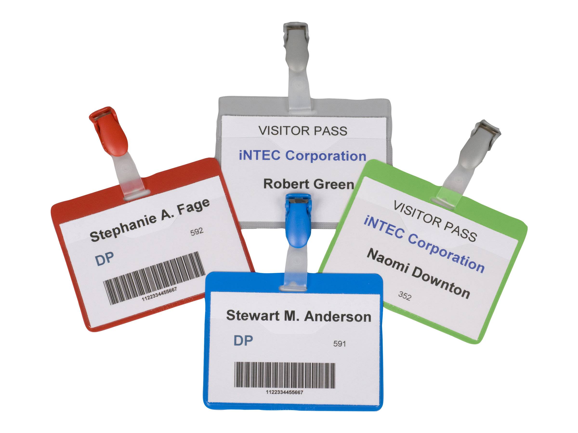 Durable Namensschild - für 60 x 90 mm - Clip - Blau (Packung mit 25)
