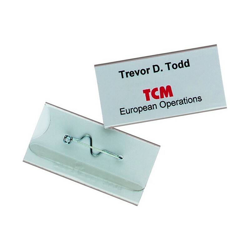 DURABLE Namensschild, mit Wellennadel, 60 x 30 mm