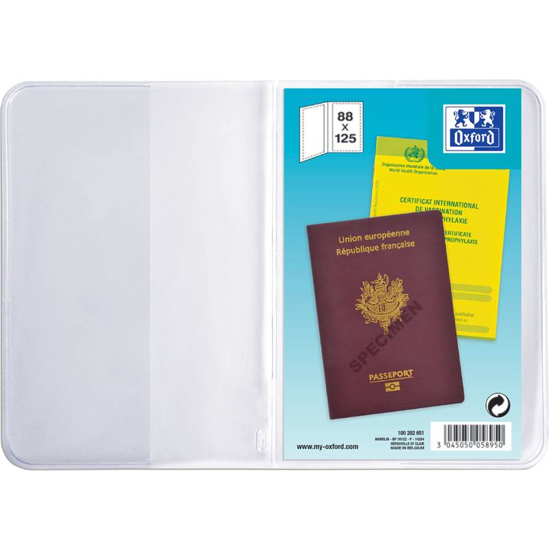 Oxford Ausweishülle, PVC, 2-fach, 0,20 mm, 88 x 125 mm