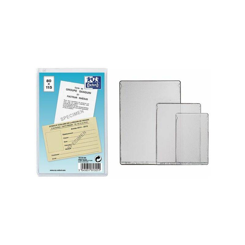 Oxford Ausweishülle, PVC, 1-fach, 0,15 mm, Format: DIN A4