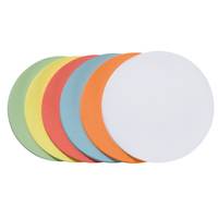 FRANKEN - Moderationskarte - Kreis - Durchmesser: 9,5 cm - weiß, Gelb, Rot, grün, orange, Hellblau (Packung mit 250)