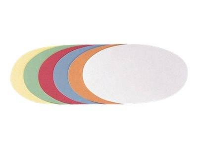 FRANKEN - Moderationskarte - Oval - 11 x 19 cm - weiß, Gelb, Rot, grün, orange, Hellblau (Packung mit 250)