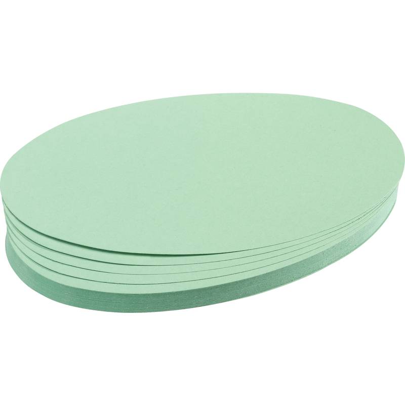 FRANKEN Moderationskarten Ovale, 110 x 190 mm, hellgrün
